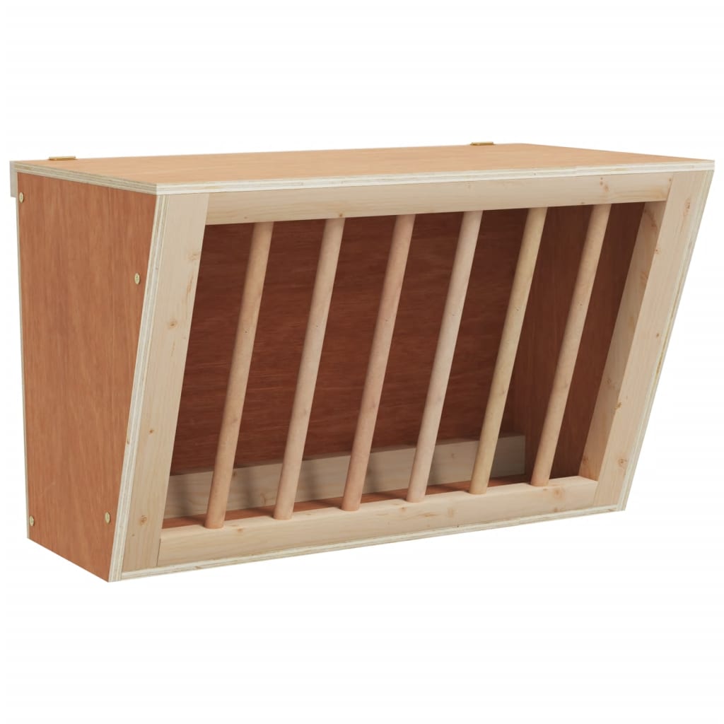 Mangiatoia per Conigli 37x18,5x23 cm in Legno Massello di Abete - homemem39