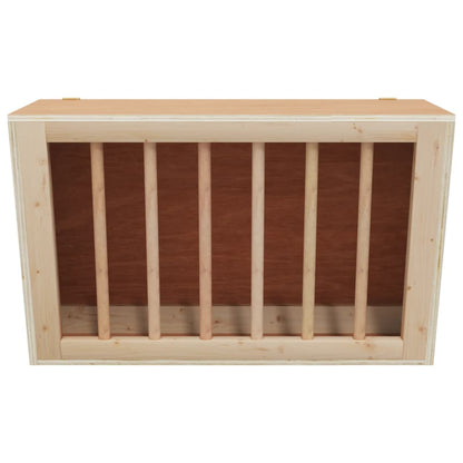 Mangiatoia per Conigli 37x18,5x23 cm in Legno Massello di Abete - homemem39