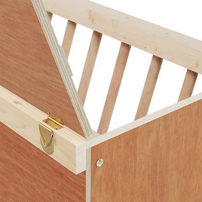 Mangiatoia per Conigli 37x18,5x23 cm in Legno Massello di Abete - homemem39