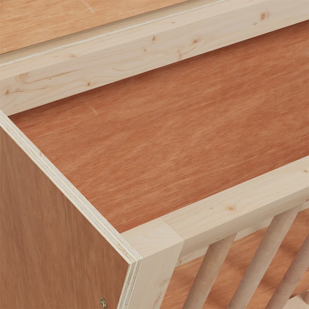 Mangiatoia per Conigli 37x18,5x23 cm in Legno Massello di Abete - homemem39
