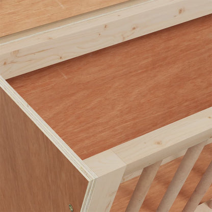 Mangiatoia per Conigli 37x18,5x23 cm in Legno Massello di Abete - homemem39