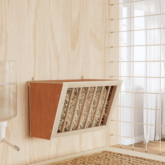 Mangiatoia per Conigli 37x18,5x23 cm in Legno Massello di Abete - homemem39