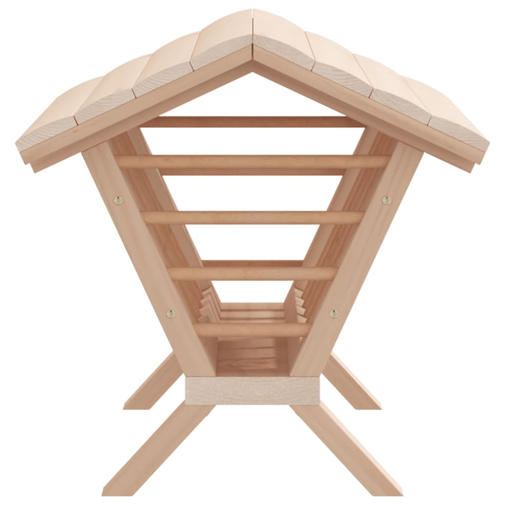 Mangiatoia per Conigli 44x33x33 cm in Legno Massello di Abete - homemem39