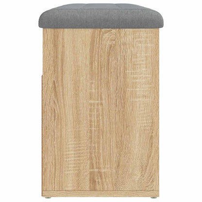 Panca Porta Scarpe Rovere Sonoma 82x32x45,5cm Legno Multistrato | homemem39