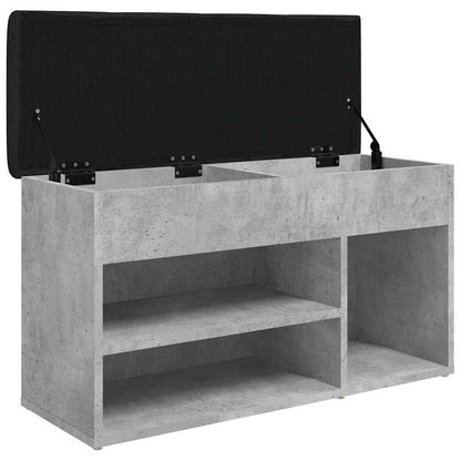 Panca per Scarpe Grigio Cemento 82x32x45,5cm Legno Multistrato | homemem39