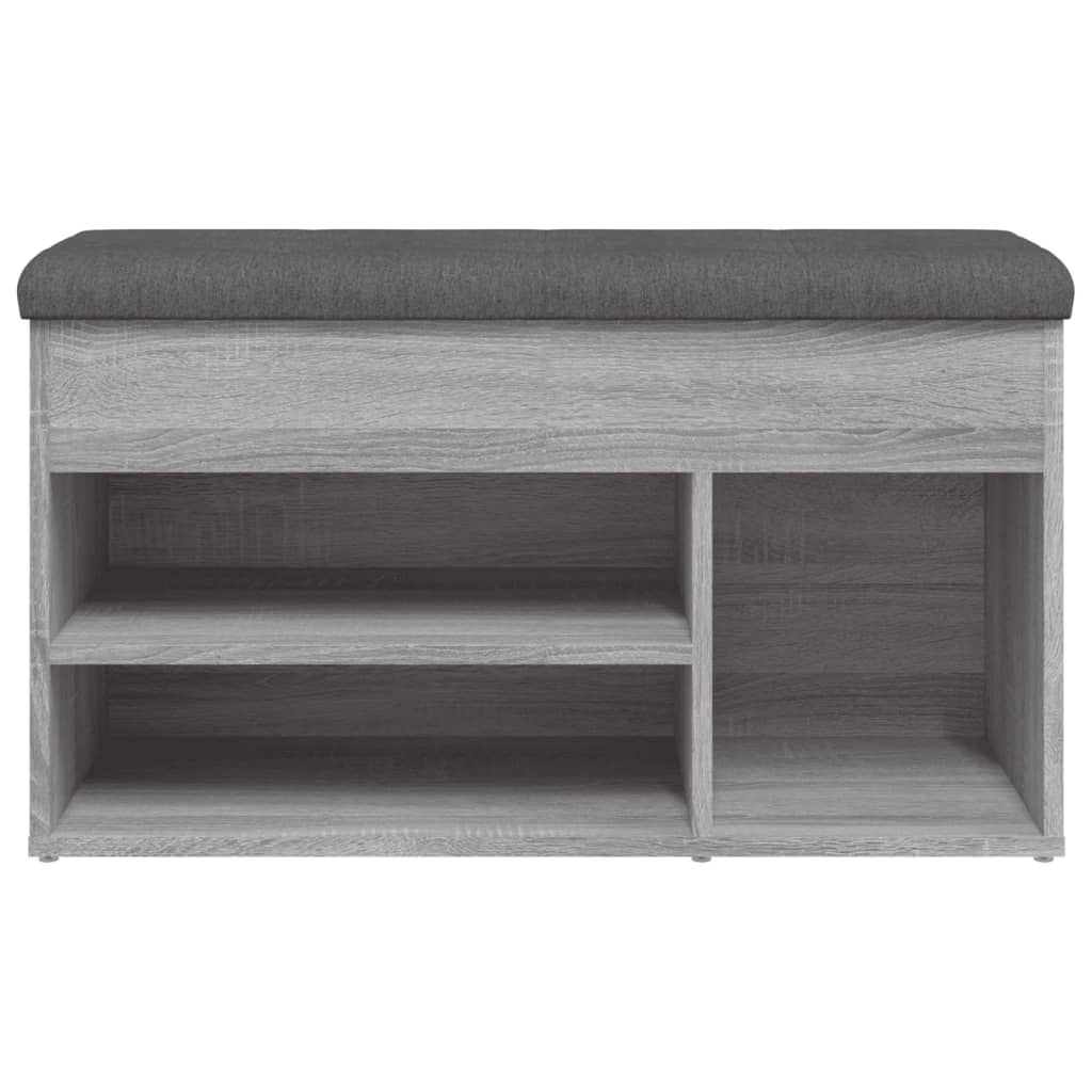 Panca Porta Scarpe Grigio Sonoma 82x32x45,5cm Legno Multistrato | homemem39