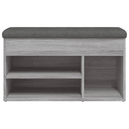 Panca Porta Scarpe Grigio Sonoma 82x32x45,5cm Legno Multistrato | homemem39