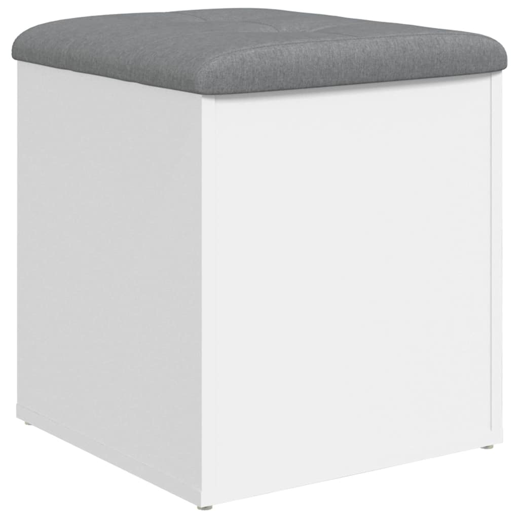 Panca contenitore bianca 42x42x45 cm in legno ingegnerizzato | homemem39