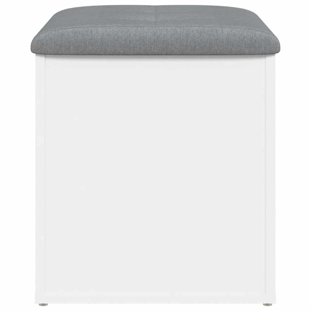 Panca contenitore bianca 42x42x45 cm in legno ingegnerizzato