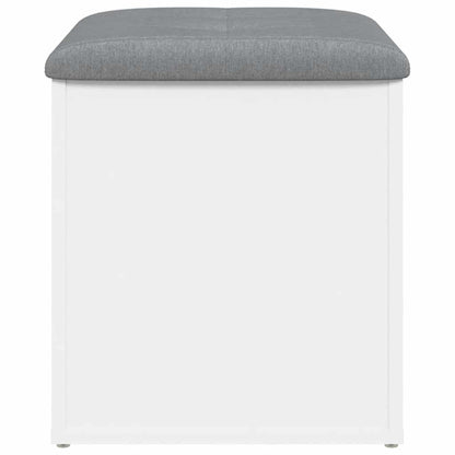 Panca contenitore bianca 42x42x45 cm in legno ingegnerizzato