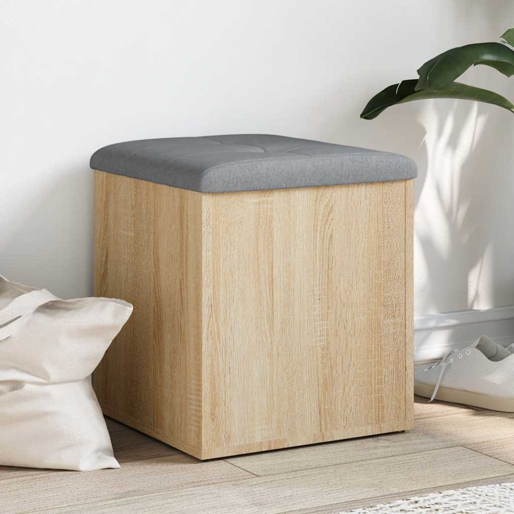 Panca Contenitore Rovere Sonoma 42x42x45 cm Legno Agglomerato
