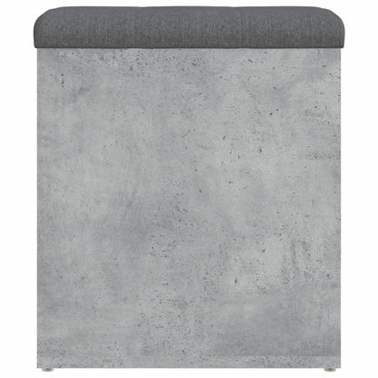 Panca Portaoggetti Grigio Cemento 42x42x45 cm Legno Multistrato - homemem39