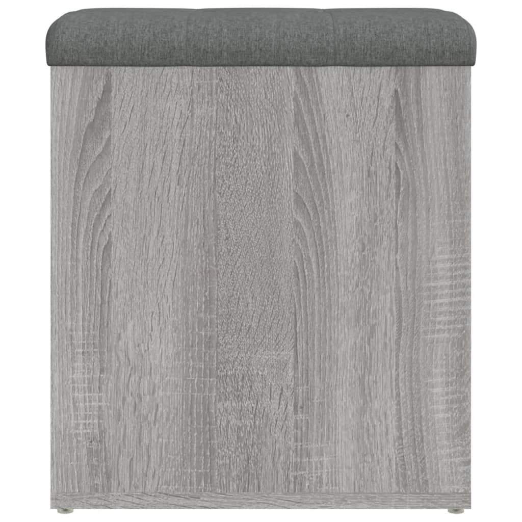 Panca Portaoggetti Grigio Sonoma 42x42x45 cm Legno Multistrato - homemem39