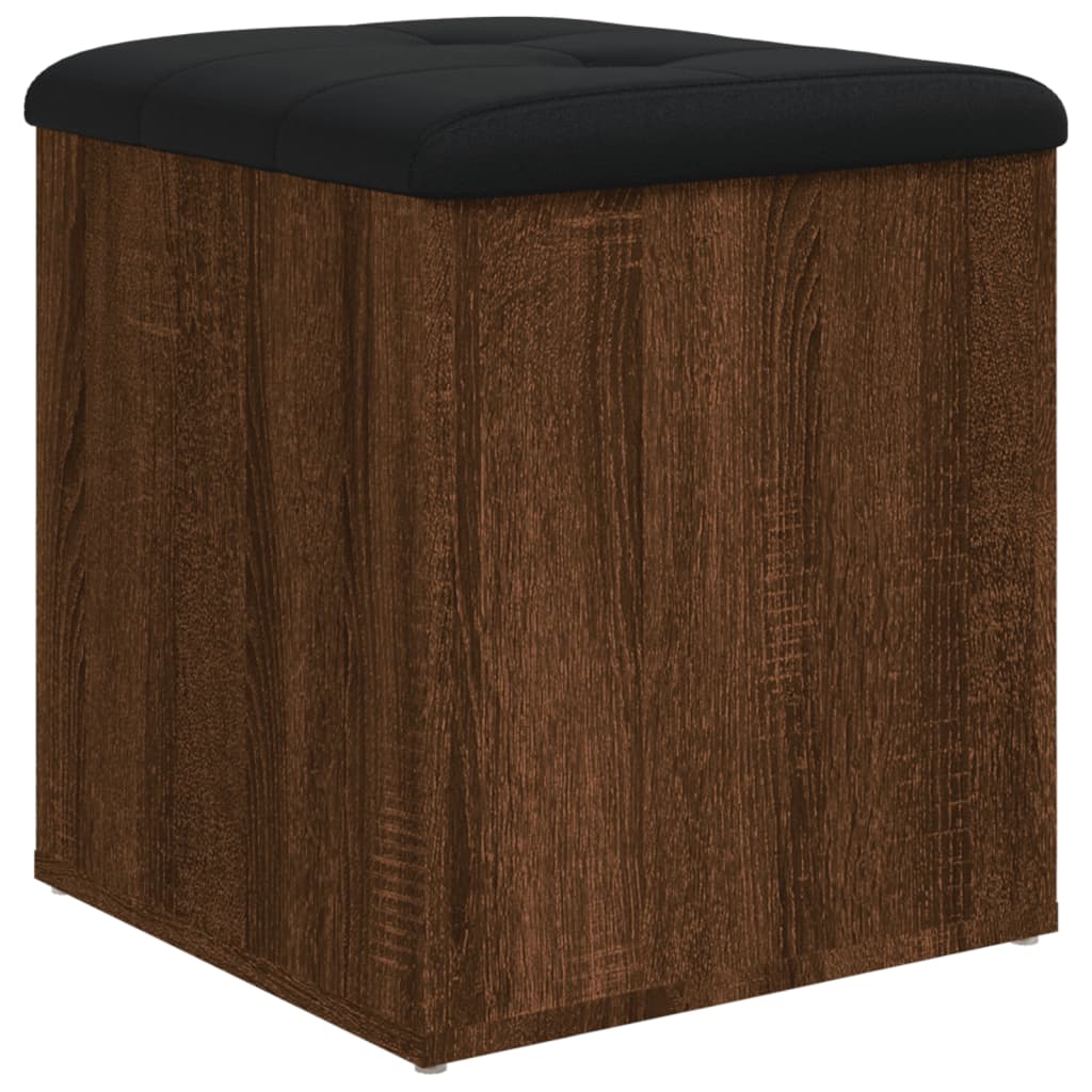 Panca Portaoggetti Rovere Marrone 42x42x45 cm Legno Multistrato - homemem39