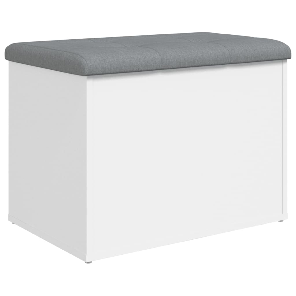 Panca contenitore bianca 62x42x45 cm in legno ingegnerizzato | homemem39