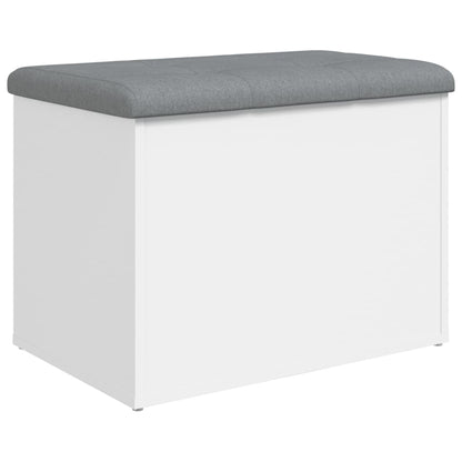 Panca contenitore bianca 62x42x45 cm in legno ingegnerizzato | homemem39