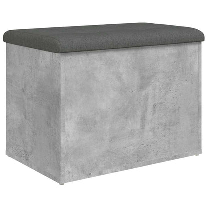 Panca Portaoggetti Grigio Cemento 62x42x45 cm Legno Multistrato | homemem39