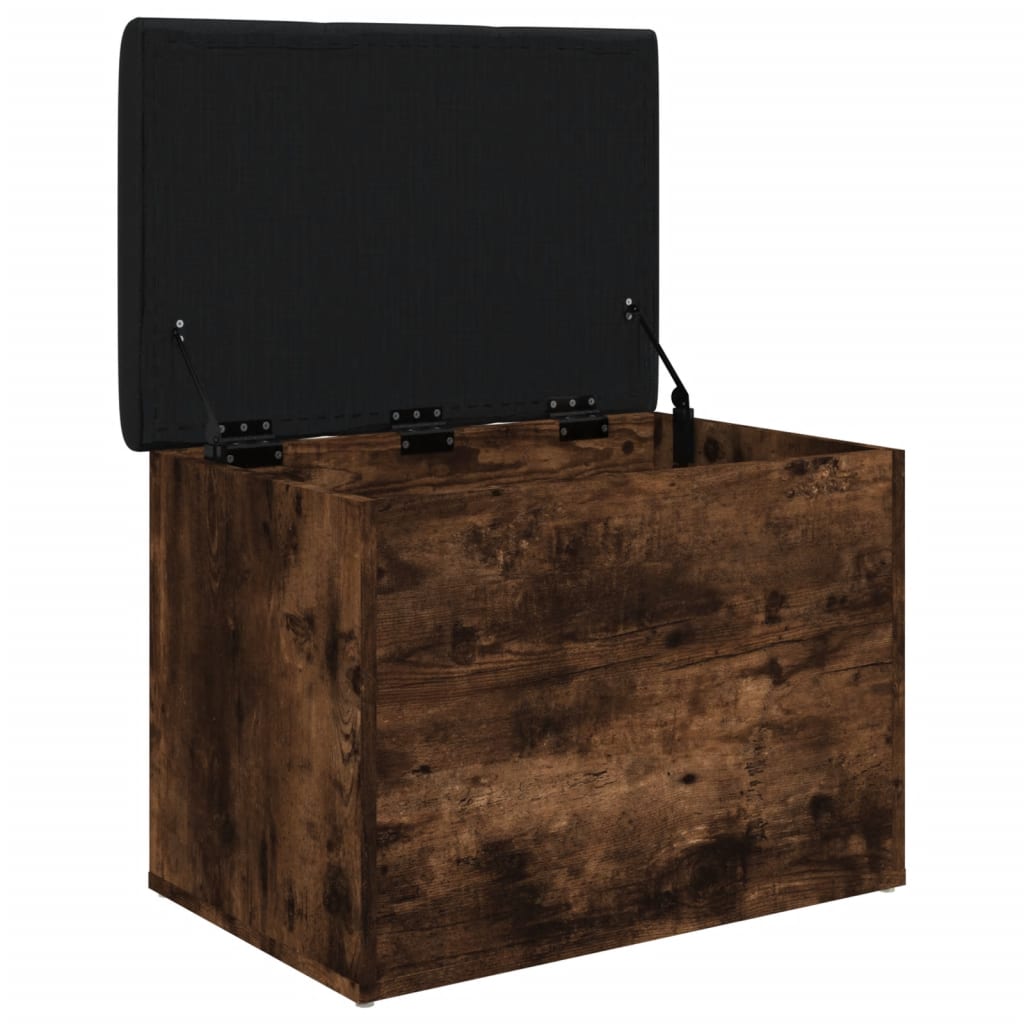 Panca Portaoggetti Rovere Fumo 62x42x45 cm Legno Multistrato | homemem39