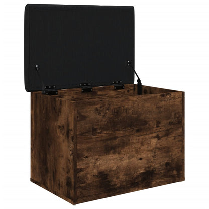 Panca Portaoggetti Rovere Fumo 62x42x45 cm Legno Multistrato | homemem39