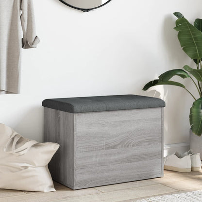Panca Portaoggetti Grigio Sonoma 62x42x45 cm Legno Multistrato | homemem39