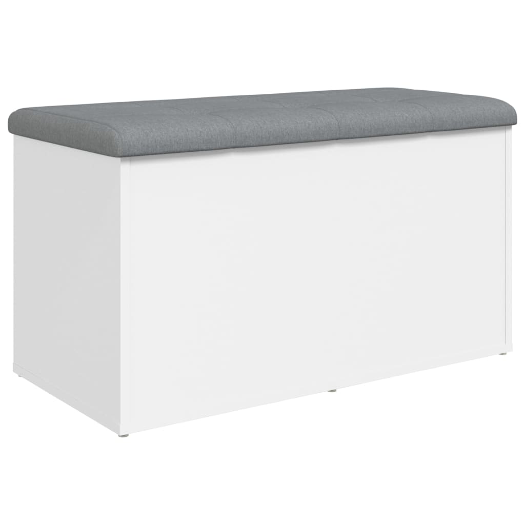 Panca contenitore bianca 82x42x45 cm in legno ingegnerizzato | homemem39