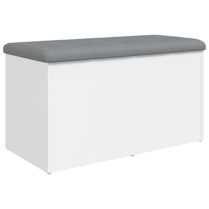 Panca contenitore bianca 82x42x45 cm in legno ingegnerizzato | homemem39