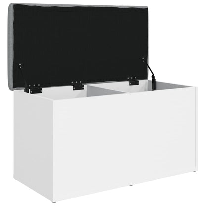 Panca contenitore bianca 82x42x45 cm in legno ingegnerizzato | homemem39
