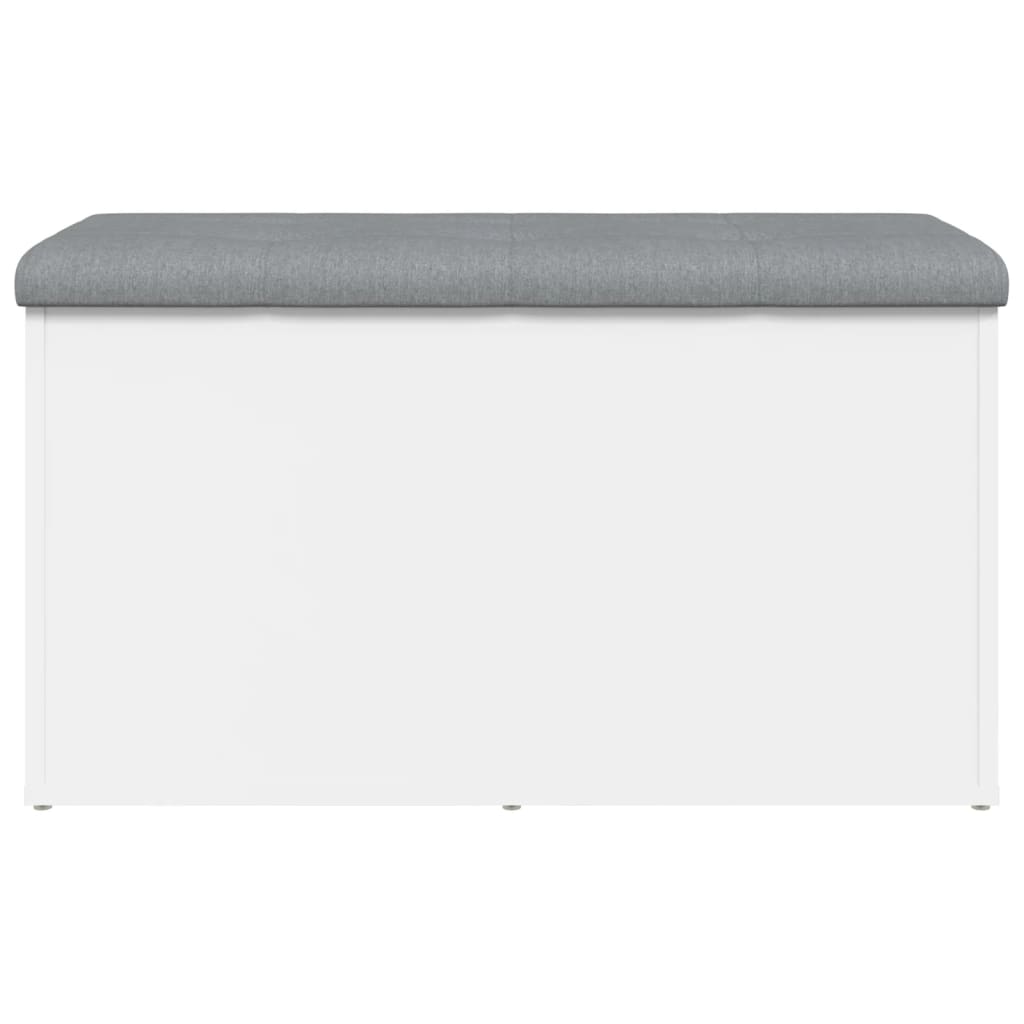 Panca contenitore bianca 82x42x45 cm in legno ingegnerizzato | homemem39