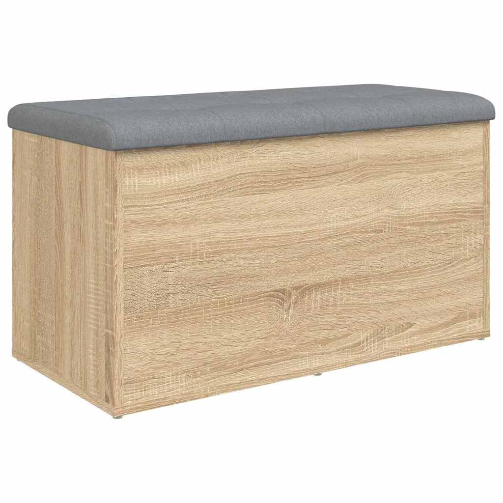 Panca contenitore in rovere Sonoma 82x42x45 cm in legno ingegnerizzato | homemem39
