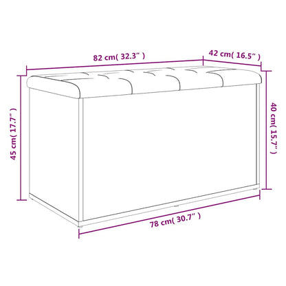 Panca contenitore in rovere Sonoma 82x42x45 cm in legno ingegnerizzato | homemem39