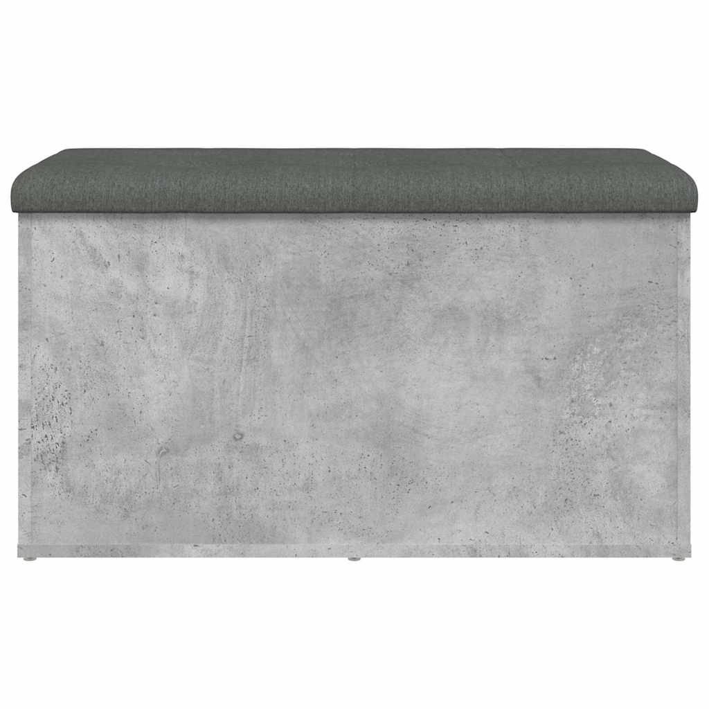 Panca Portaoggetti Grigio Cemento 82x42x45 cm Legno Multistrato