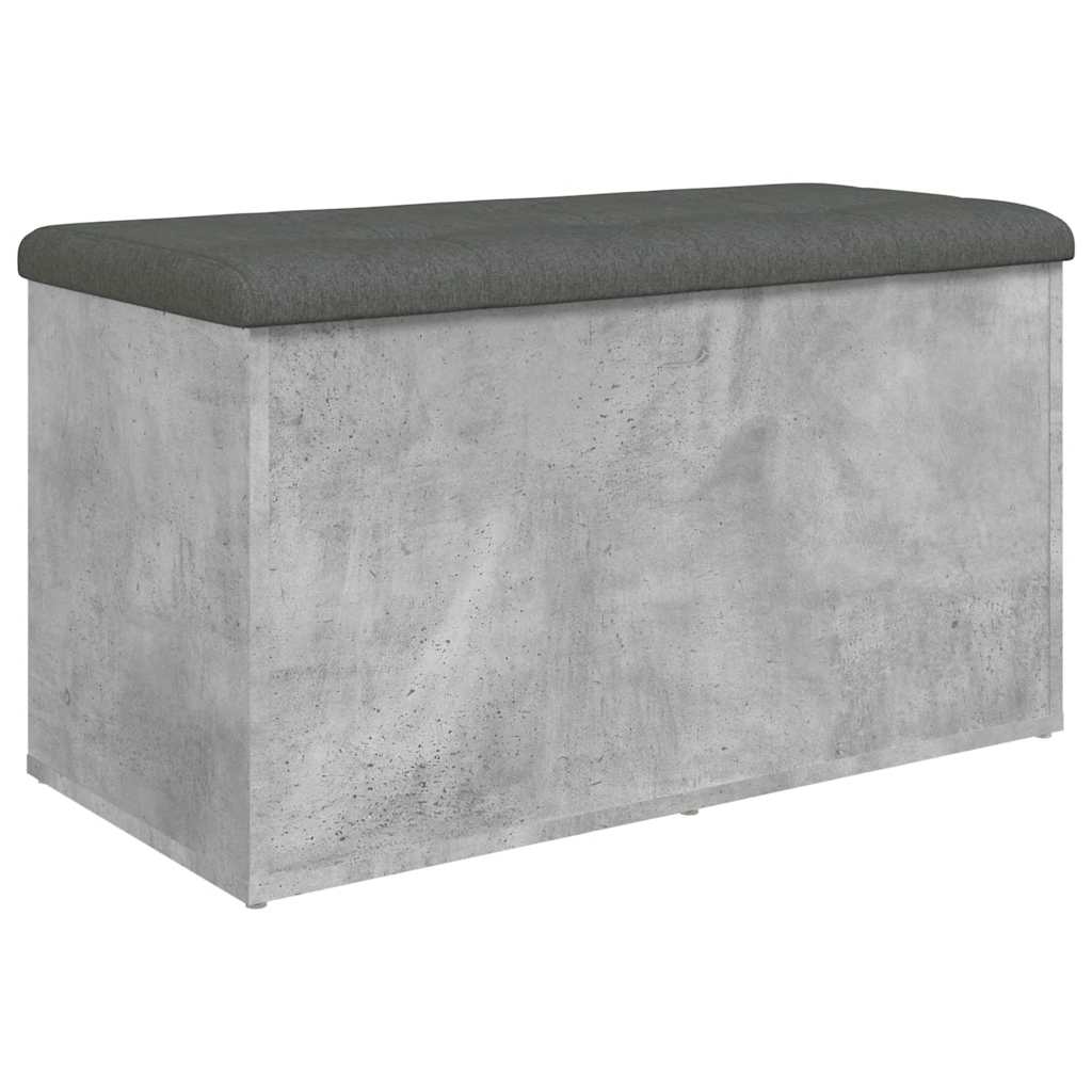 Panca Portaoggetti Grigio Cemento 82x42x45 cm Legno Multistrato | homemem39