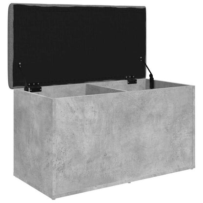 Panca Portaoggetti Grigio Cemento 82x42x45 cm Legno Multistrato