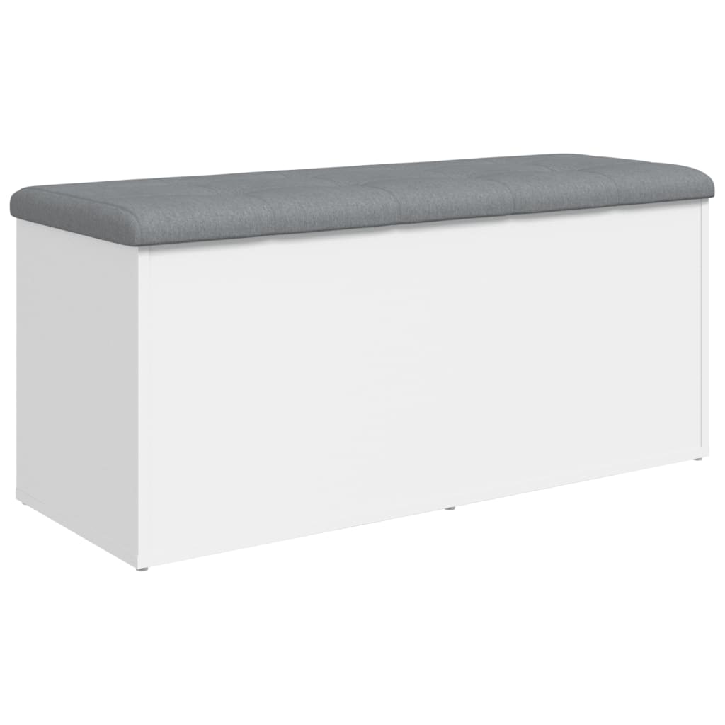 Panca contenitore bianca 102x42x45 cm in legno ingegnerizzato | homemem39