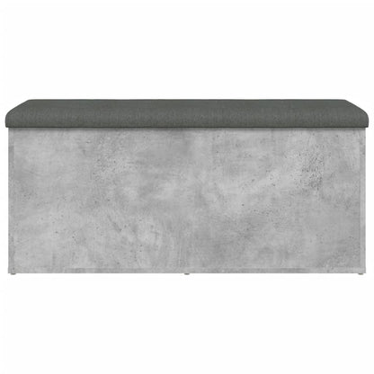 Panca Portaoggetti Grigio Cemento 102x42x45cm Legno Multistrato - homemem39
