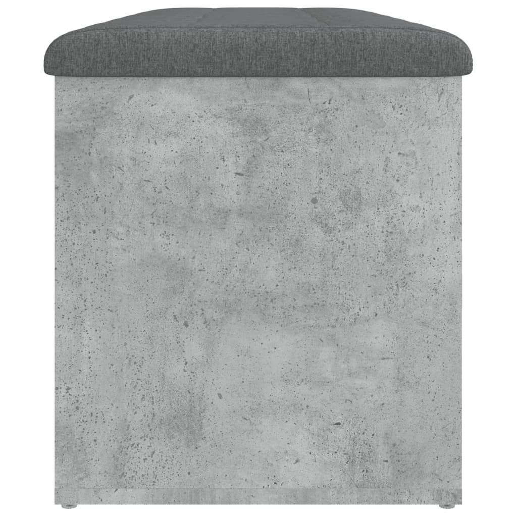 Panca Portaoggetti Grigio Cemento 102x42x45cm Legno Multistrato - homemem39