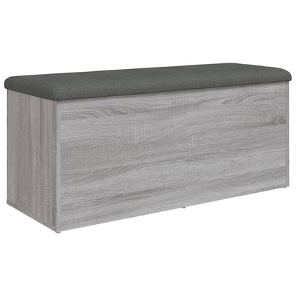 Panca Portaoggetti Grigio Sonoma 102x42x45 cm Legno Multistrato | homemem39