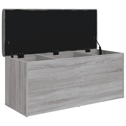 Panca Portaoggetti Grigio Sonoma 102x42x45 cm Legno Multistrato | homemem39