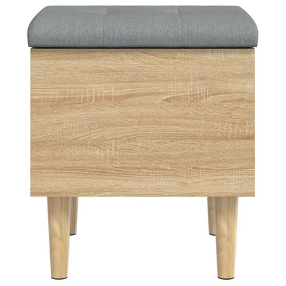 Panca Portaoggetti Rovere Sonoma 42x42x46 cm Legno Multistrato