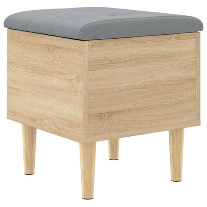 Panca Portaoggetti Rovere Sonoma 42x42x46 cm Legno Multistrato