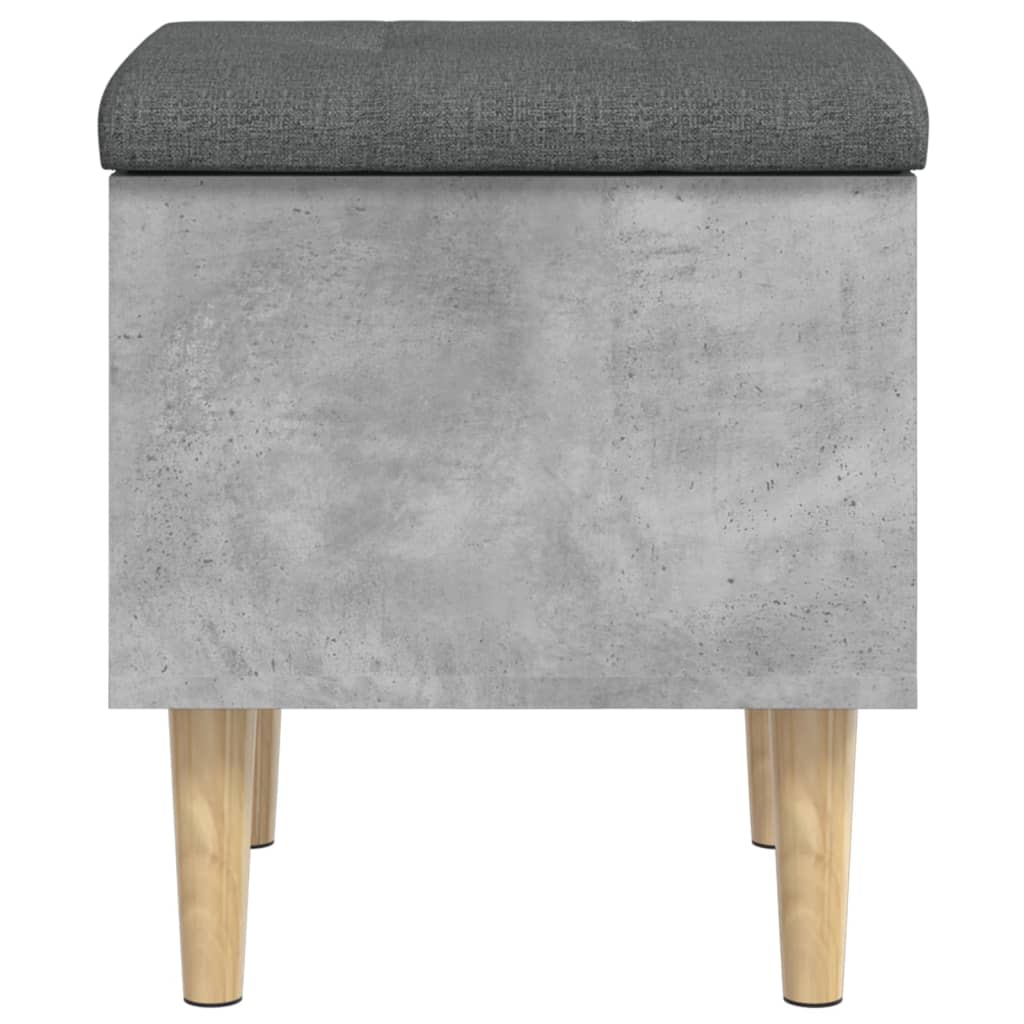 Panca Portaoggetti Grigio Cemento 42x42x46 cm Legno Multistrato - homemem39