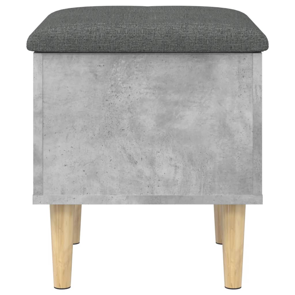Panca Portaoggetti Grigio Cemento 42x42x46 cm Legno Multistrato - homemem39