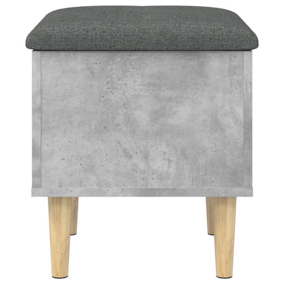 Panca Portaoggetti Grigio Cemento 42x42x46 cm Legno Multistrato - homemem39