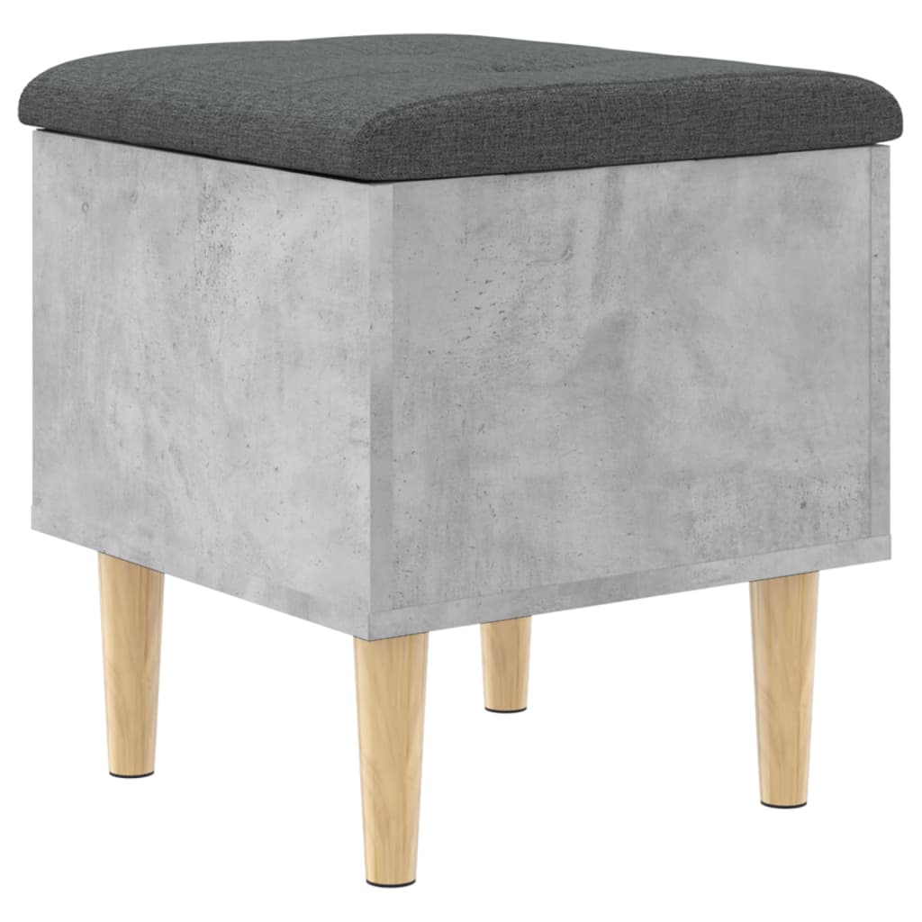 Panca Portaoggetti Grigio Cemento 42x42x46 cm Legno Multistrato - homemem39