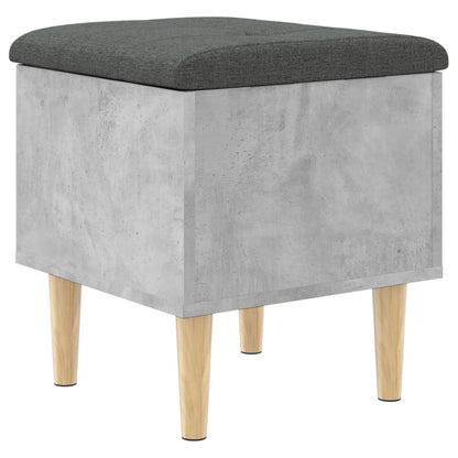 Panca Portaoggetti Grigio Cemento 42x42x46 cm Legno Multistrato - homemem39