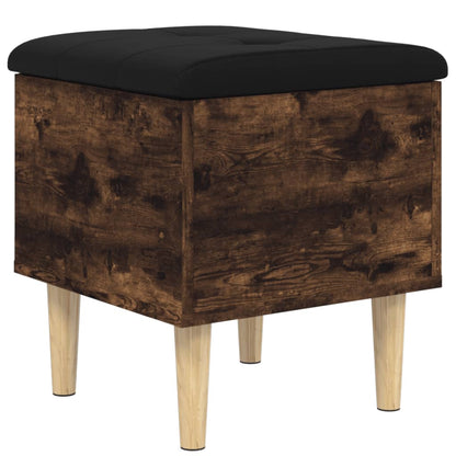 Panca Portaoggetti Rovere Fumo 42x42x46 cm Legno Multistrato - homemem39