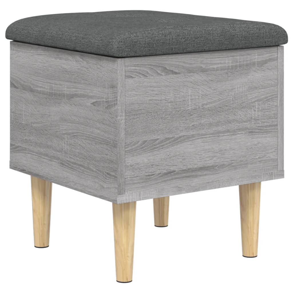 Panca Portaoggetti Grigio Sonoma 42x42x46 cm Legno Multistrato - homemem39