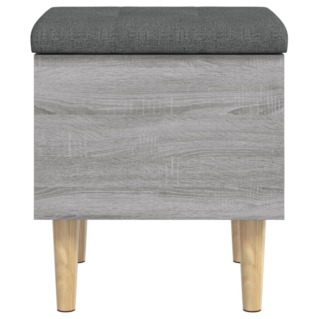 Panca Portaoggetti Grigio Sonoma 42x42x46 cm Legno Multistrato - homemem39
