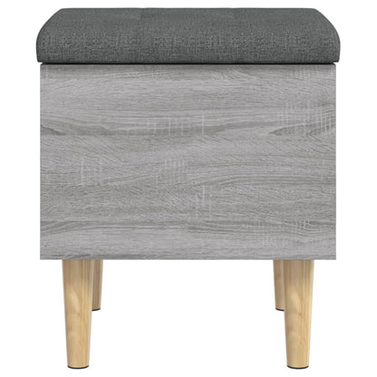 Panca Portaoggetti Grigio Sonoma 42x42x46 cm Legno Multistrato - homemem39