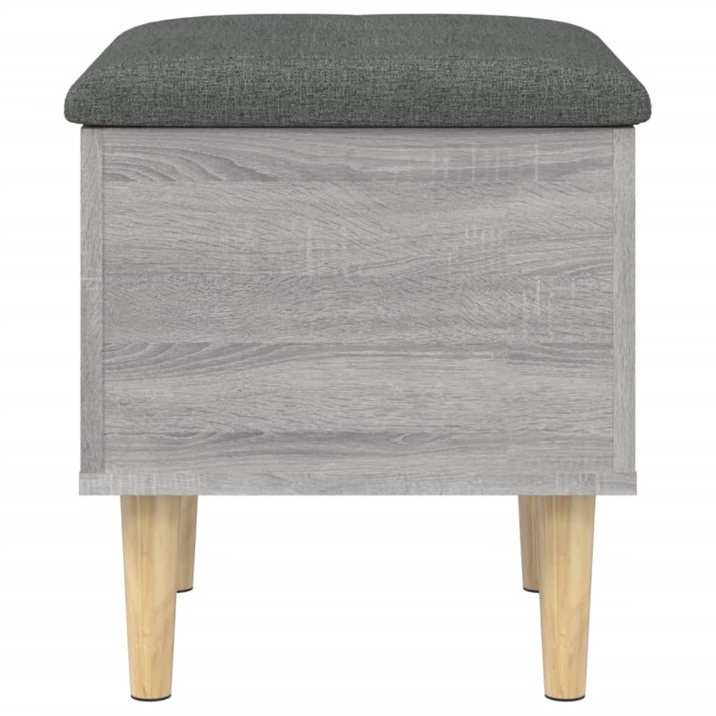 Panca Portaoggetti Grigio Sonoma 42x42x46 cm Legno Multistrato - homemem39